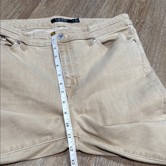 Lauren Ralph Lauren Size 14 Tan Skinny Ankle Jeans High Rise - Picture 5 of 9